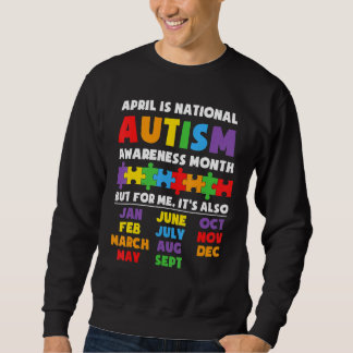Att öka medvetenheten om autism stöder barn med au lång ärmad tröja