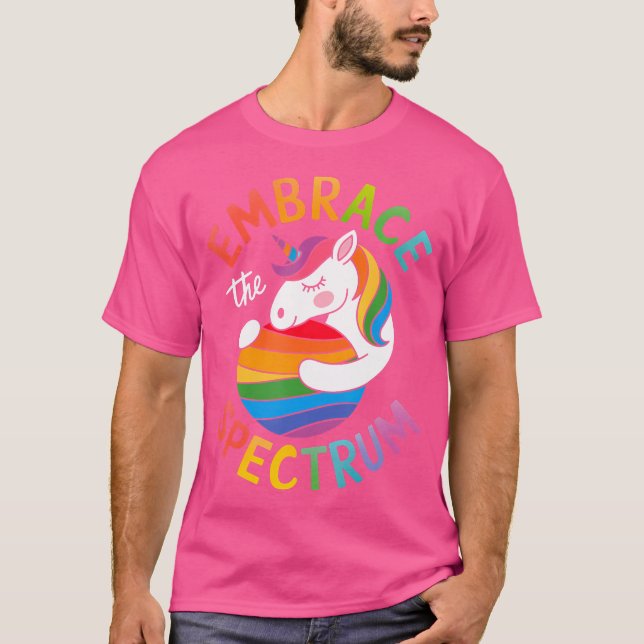 Att öka medvetenheten om spektrumautism i Unicorn T Shirt (Framsida)