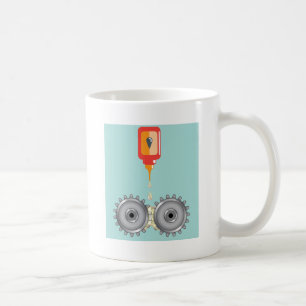 Att olja utrustar vektorn kaffemugg