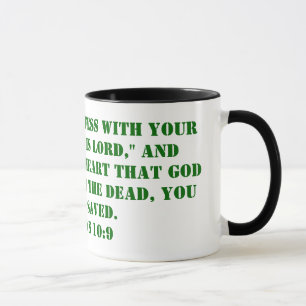 Att, om du bekänna med din mun, "Jesus är… Mugg