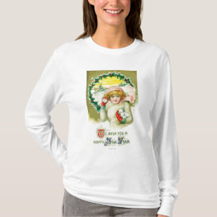 Att önska dig en gott nytt år kasta snöboll t-shirt