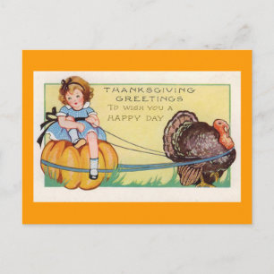 "Att önska dig en lycklig Day"-Thanksgiving vykort