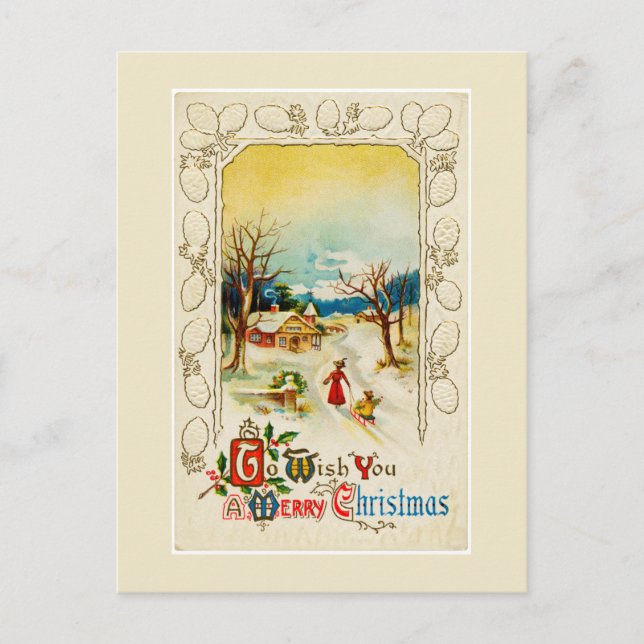Att önska dig ett vykort för God jul (Framsida)