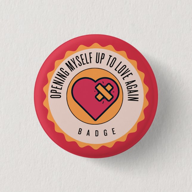 Att öppna sig för kärlek igen knapp (Framsida)