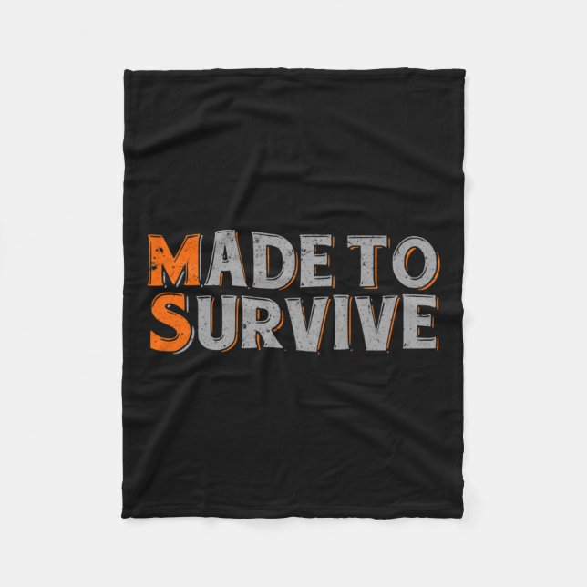 Att Överleva Många Sclerosis Awareness 1 Fleecefilt (Framsidan)