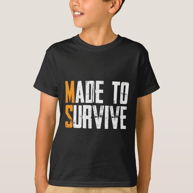 Att Överleva Många Sclerosis Awareness Gift 1 T Shirt (Framsida)