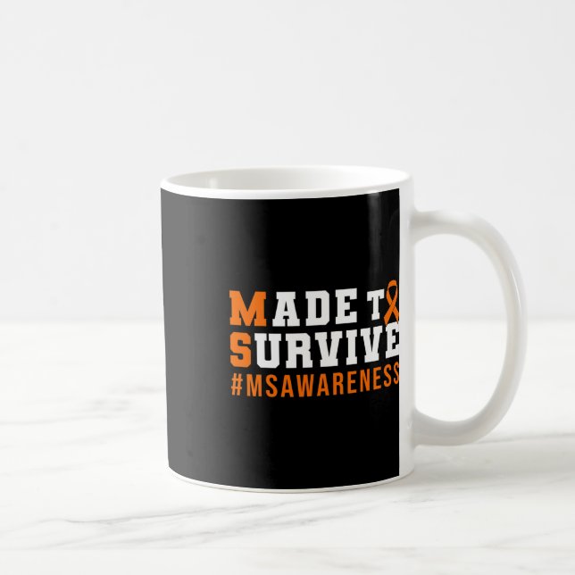 Att Överleva - Orange Ribbon Medeness Kaffemugg (Höger)