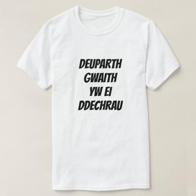 Att påbörja arbetet är två tredjedelar t shirt (Design framsida)