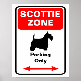 Att parkera för Scottiezon undertecknar Poster