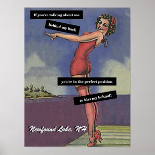 Att prata om mig bakom min Vintage bakifrån? Poster