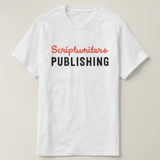 Att publicera för Scriptwriters avfyrar T Shirt (Design framsida)