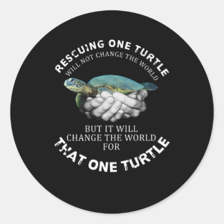 Att rädda en enda sköldpadda kommer inte att förän runt klistermärke