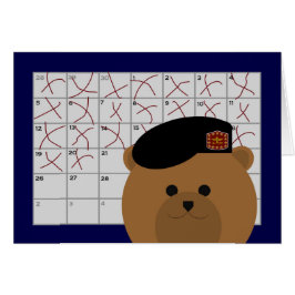 Att räkna besegrar dagar till att se dig igen - hälsningskort