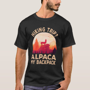 Att Resa Alpaca min ryggsäck bergsförstoring T Shirt