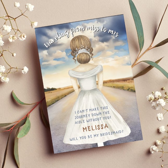 Att resa från miss till mrs Bridesmaid Frieri (Traveling From Miss to Mrs Bridesmaid Proposal
)
