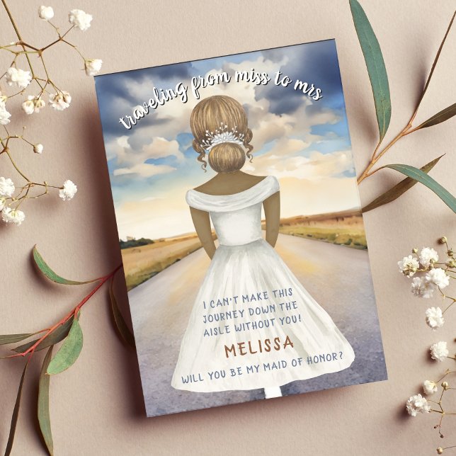 Att resa från miss till mrs Bridesmaid Frieri (Traveling From Miss to Mrs Bridesmaid Proposal
)