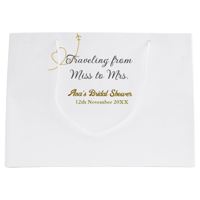 Att resa från Miss till Mrs möhippa lägg till namn (Framsidan)