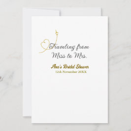 Att resa från Miss till Mrs möhippa lägg till namn Inbjudningar