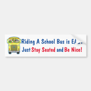 Att rida en skolbuss är det placerade LÄTTA prec Bildekal