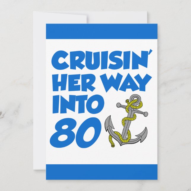 Att rida hennes väg in i 80 Inbjudan (Framsida)