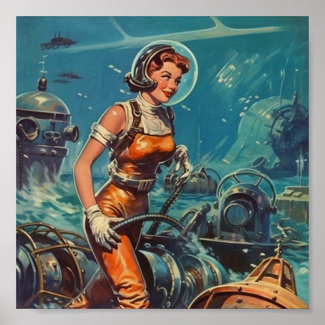 Att ropa efter en vattenvärld och inspirerande pro poster (Framsidan)