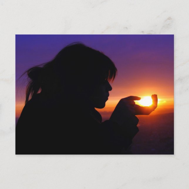 Att röra kärnan vykort (Framsida)