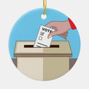 Att rösta boxas julgransprydnad keramik