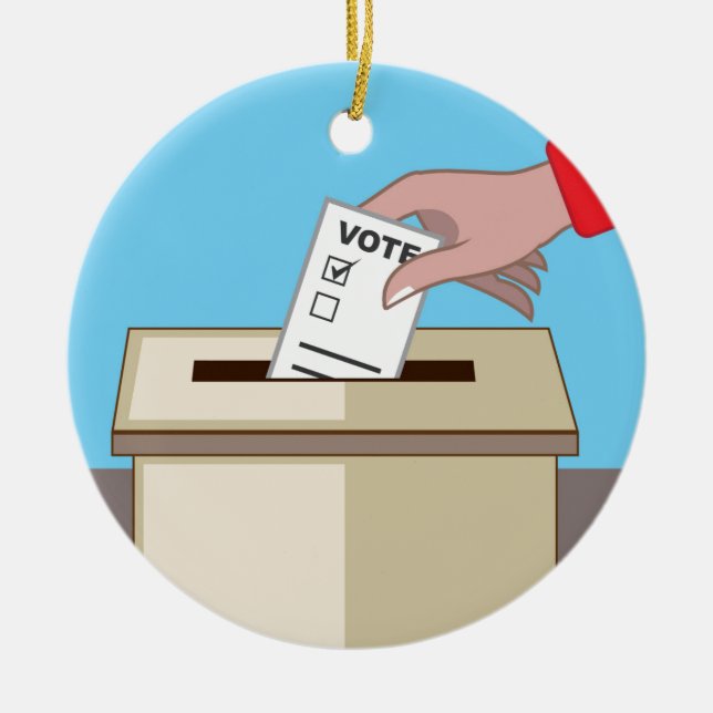 Att rösta boxas julgransprydnad keramik (Framsidan)