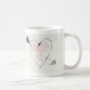 "att rota för hjärtor ", kaffemugg