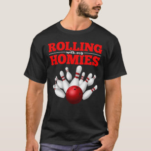 Att rulla med mina hjärnorna Bowling Stift Bowling T Shirt