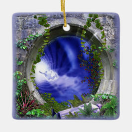 Att säga adjö julgransprydnad keramik