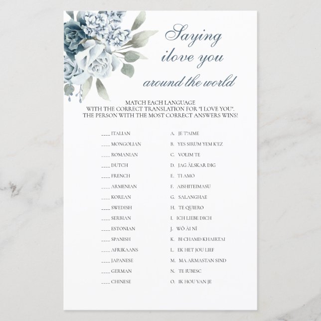 Att säga att jag Kärlek You värld runt-spel (Framsida)