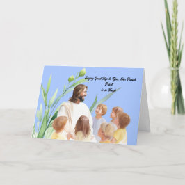 Att säga Bra hej till Parish Priest Card Tack Kort