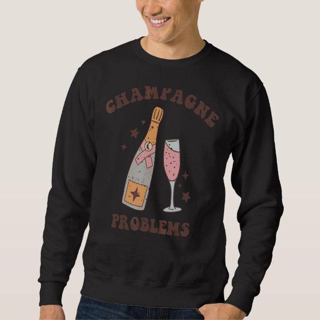 Att säga Champagne Problemes Party för kvinnor Lång Ärmad Tröja (Framsida)