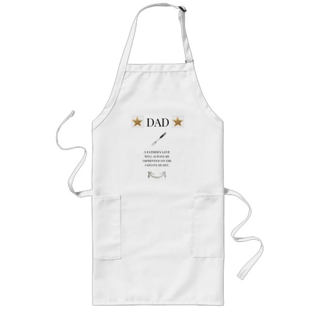 Att säga en ängel Long Pappa Apron Långt Förkläde (Framsidan)