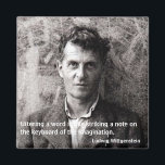 Att säga ord är som att slå.. magnet<br><div class="desc">Ludwig Josef Johann Wittgenstein (26 april, 1889-29 april, 1951) var en filosof till Österrikiska ursprung som främst arbetade med logik, matematik, tankefilosofi och språkfilosofi. Hans inflytande har varit omfattande, och några betraktar honom som den viktigaste filosofen sedan Immanuel Kant. Före sin död vid 62 års ålder hade det enda bok-arbete...</div>