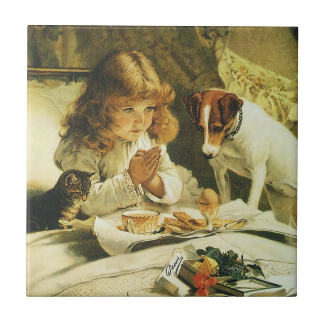 Att säga våra böner, Suspense Charles Burton Barbe Kakelplatta (Framsidan)