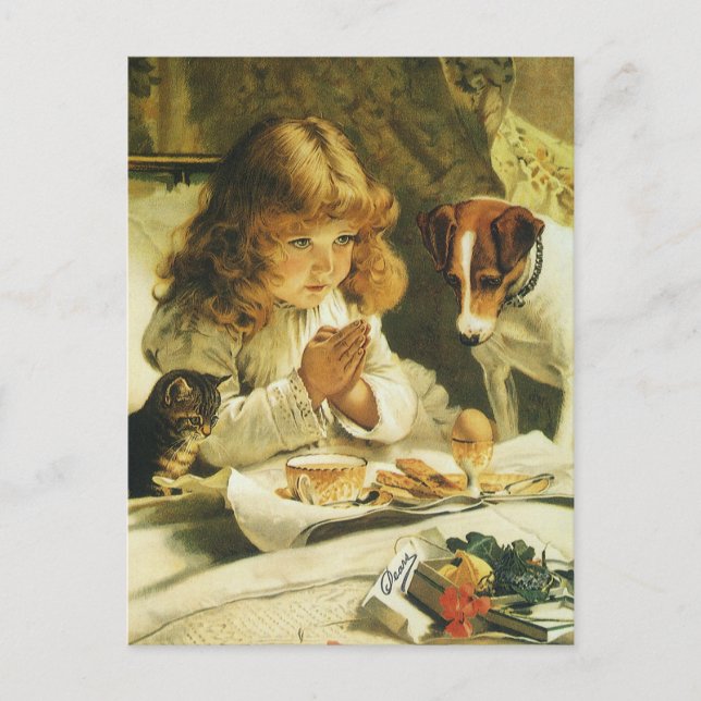 Att säga våra böner, Suspense Charles Burton Barbe Vykort (Framsida)