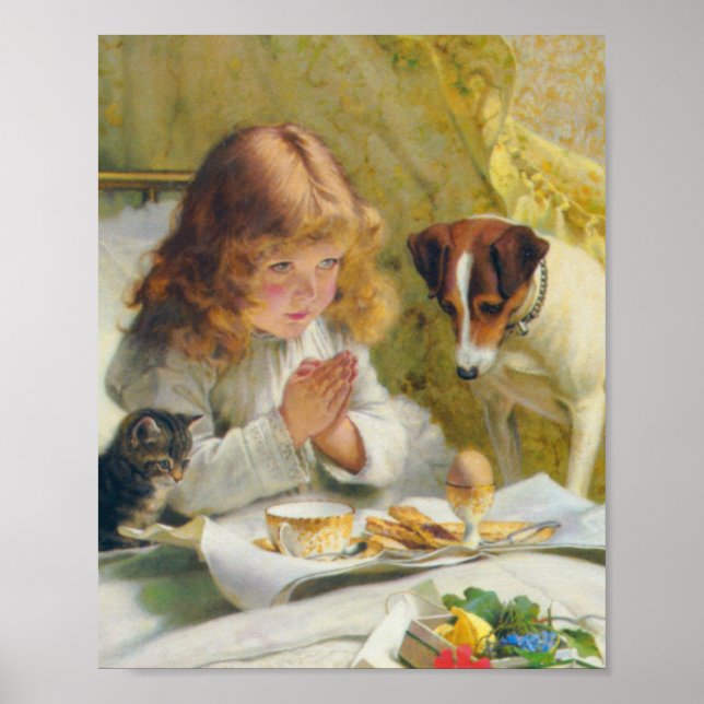 Att säga våra böner Suspense Charles Burton Barber Poster (Framsidan)