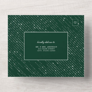 Att samla Silver Emerald Grönt Modern Bröllop
