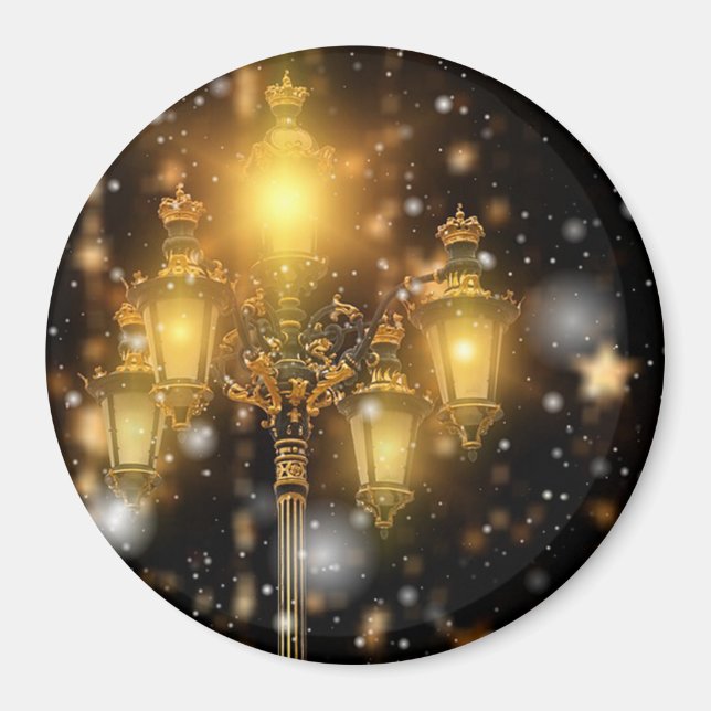 Att samla Snö som faller på lampan Magnet (Framsidan)