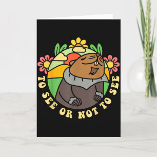 Att Se Eller Inte Se Groundhog Day Roliga Män Kvin Kort