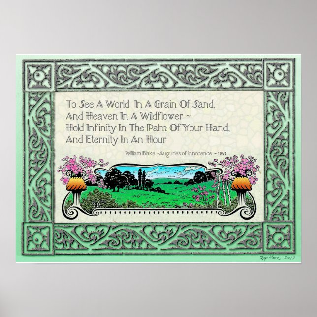 "Att se en värld i en säd" Poster (Framsidan)