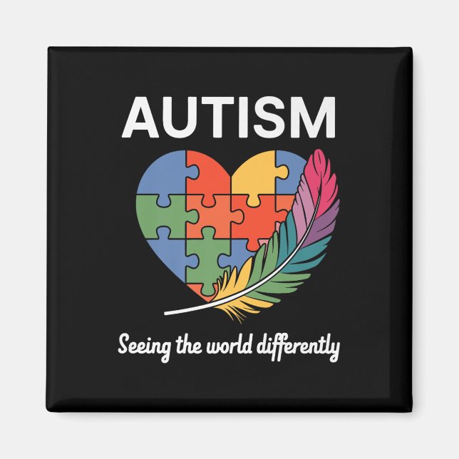 Att se hur världens medvetande om autism skiljer s magnet (Framsidan)