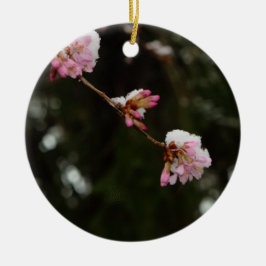 "Att se körsbäret som hängs med snö" - ett E Julgransprydnad Keramik