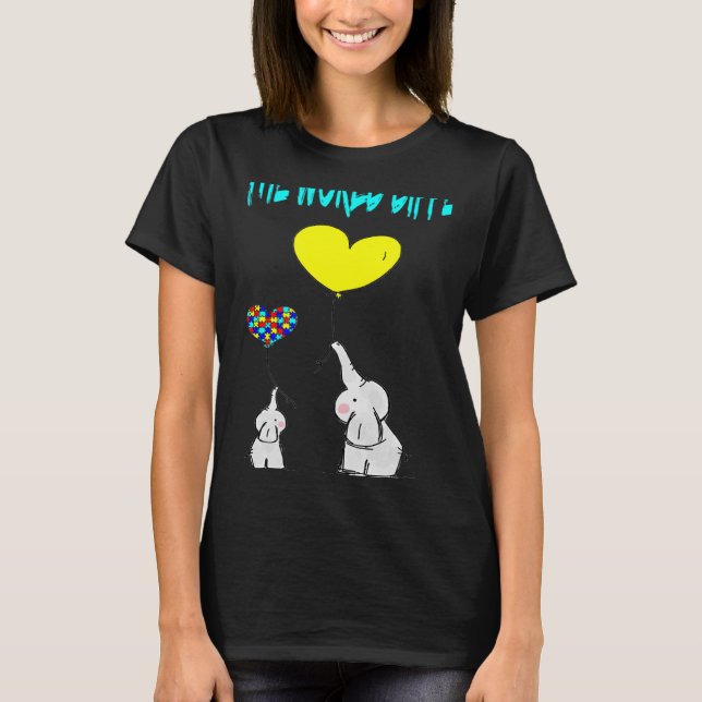 Att se världen annorlunda Autism T Shirt (Framsida)