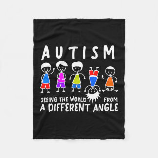 Att se världen från en annan Vinkel autism Fleecefilt