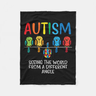 Att se världen från olika Vinkla autismmedvetande Fleecefilt