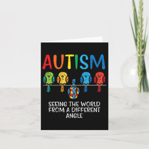 Att se världen från olika Vinkla autismmedvetande Kort