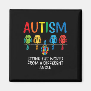 Att se världen från olika Vinkla autismmedvetande Magnet